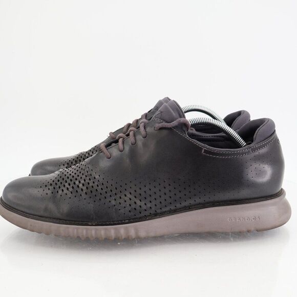 Cole Haan Men\'s Zerogrand Sneaker Size 11 Laser Wingtip Gray Oxford Leather Shoe main image 6